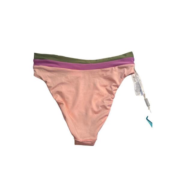Seafolly Women's Reversible Las Palmas High Rise Bikini Bottom Size 6 Peach NWT - Picture 9 of 9